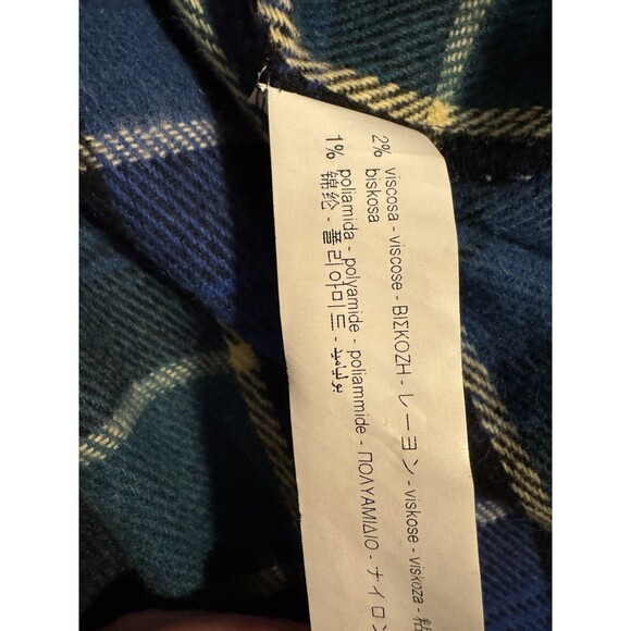 ZARA XS Plaid Print Wool Blend Flannel Overshirt - Picture 8 of 8